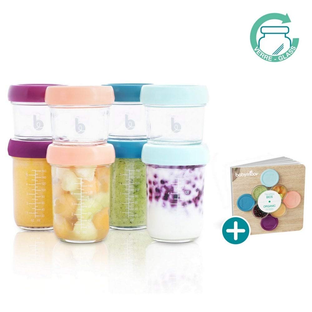 Babymoov Isy / Babybols pots de conservation en verre 4 × 100 ml et 4 × 220 ml