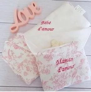 Rose et rêves dorés Coffrets cadeaux Duo maman et bébé d’amour