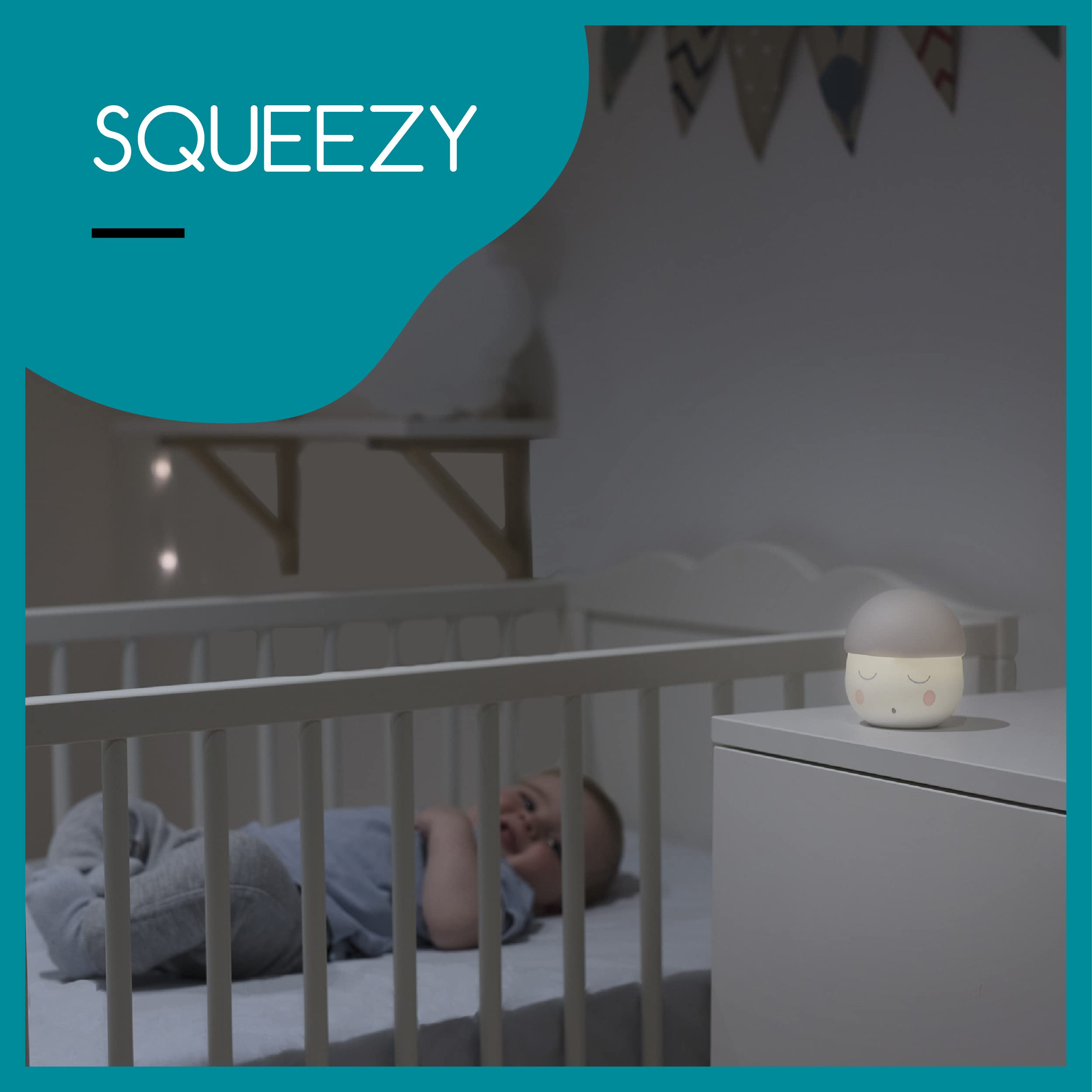 Babymoov YOO Squeezy veilleuse grise rechargeable 200 h
