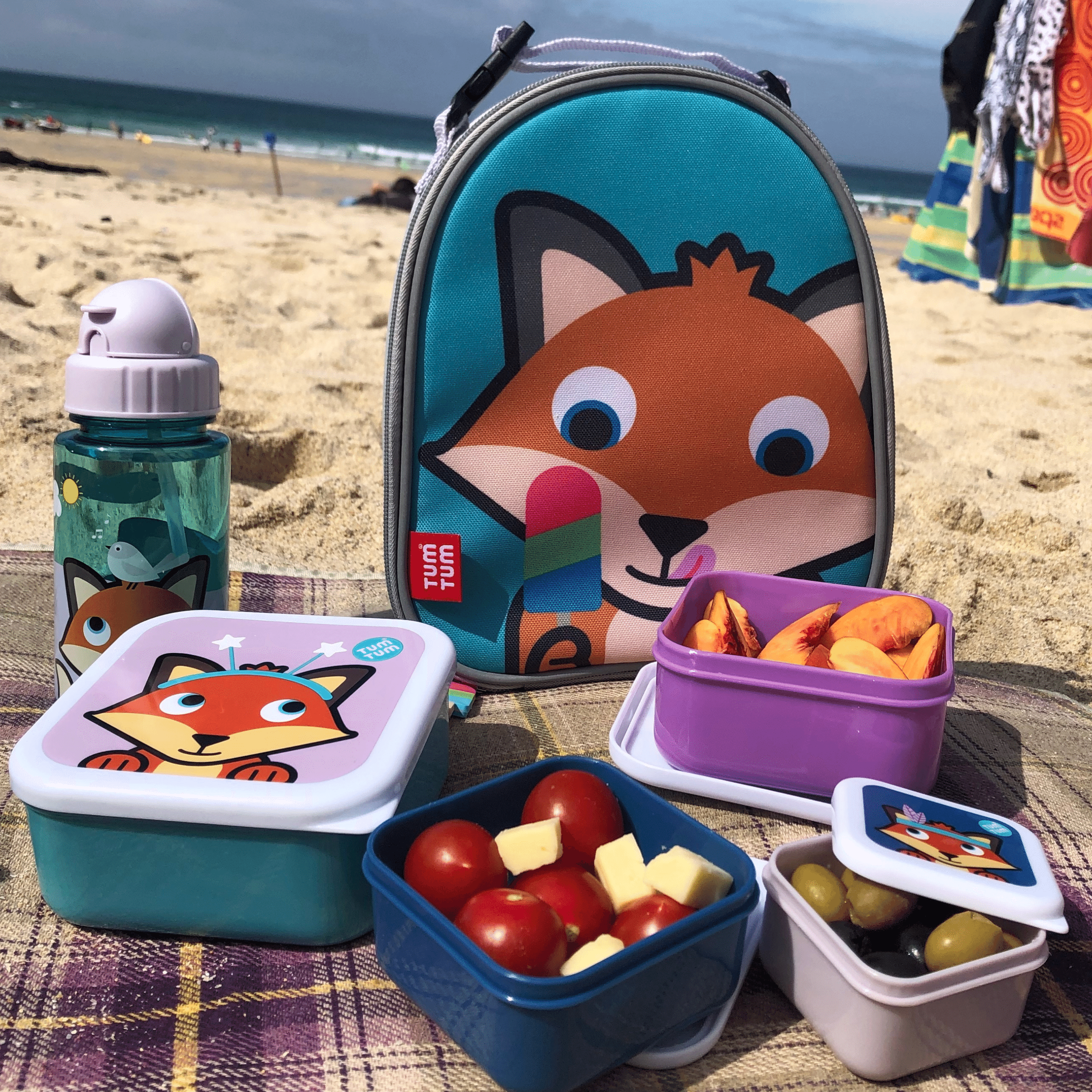 Tum Tum Lunch Boxes Felicity Fox boîtes à goûter enfant lot de 4