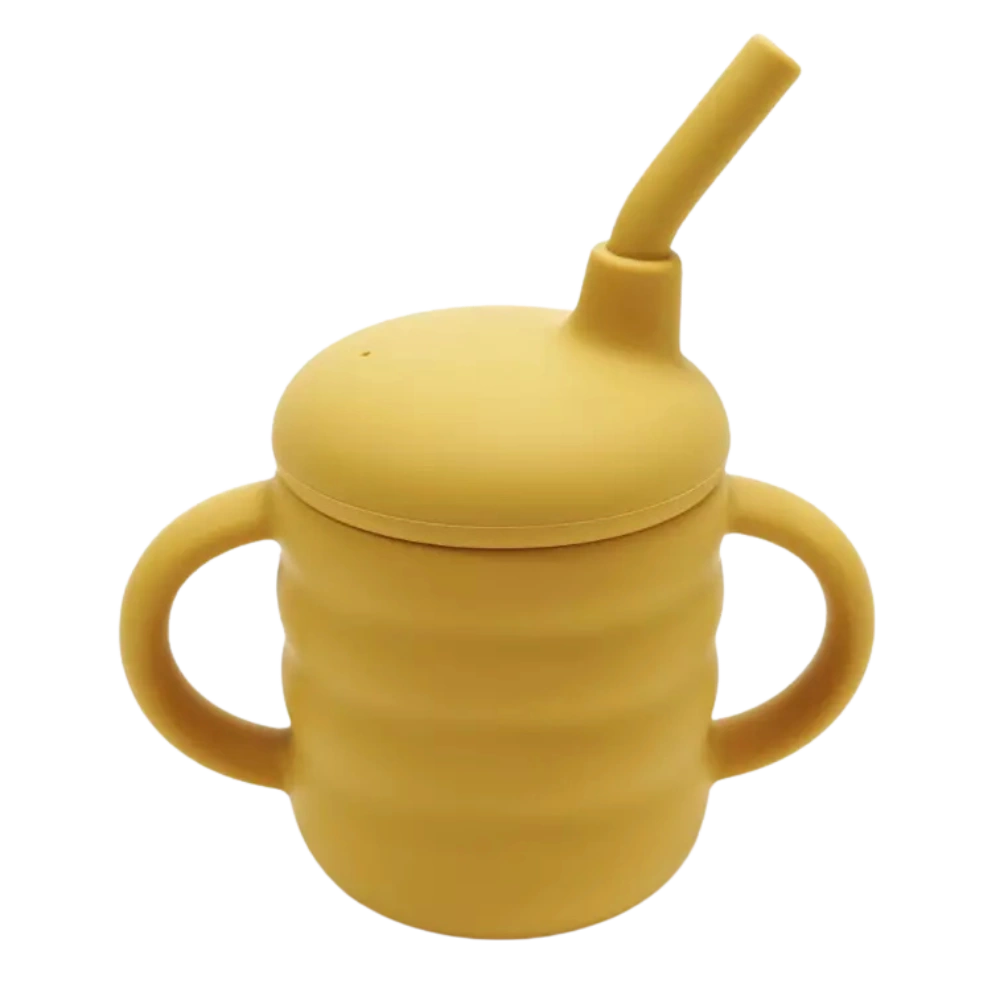 Baby-Crea Vaisselle Bébé tasse d’apprentissage rouge tomette anti-fuite