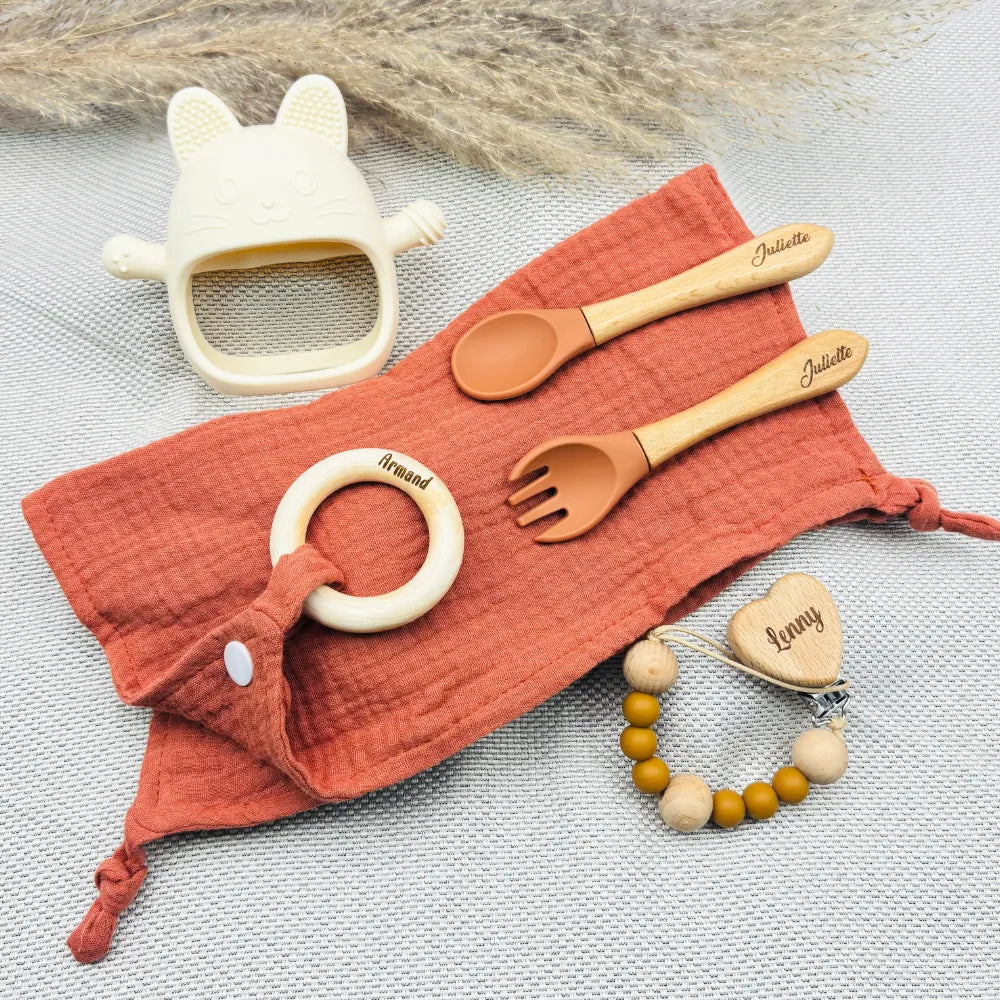 Baby-Crea Coffret naissance personnalisé Coffret Cadeau de Naissance pour Bébé bleu marine