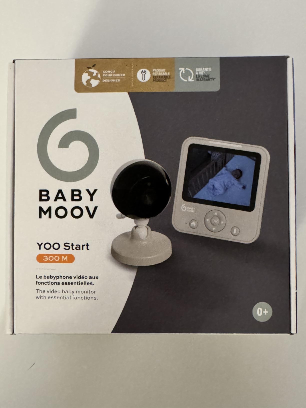 Babymoov YOO Start babyphone vidéo 300 m avec vision nocturne