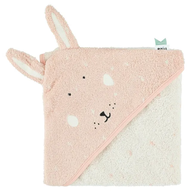 Trixie Baby Capes de bain 75x75 cm Mrs. Rabbit cape de bain coton bio