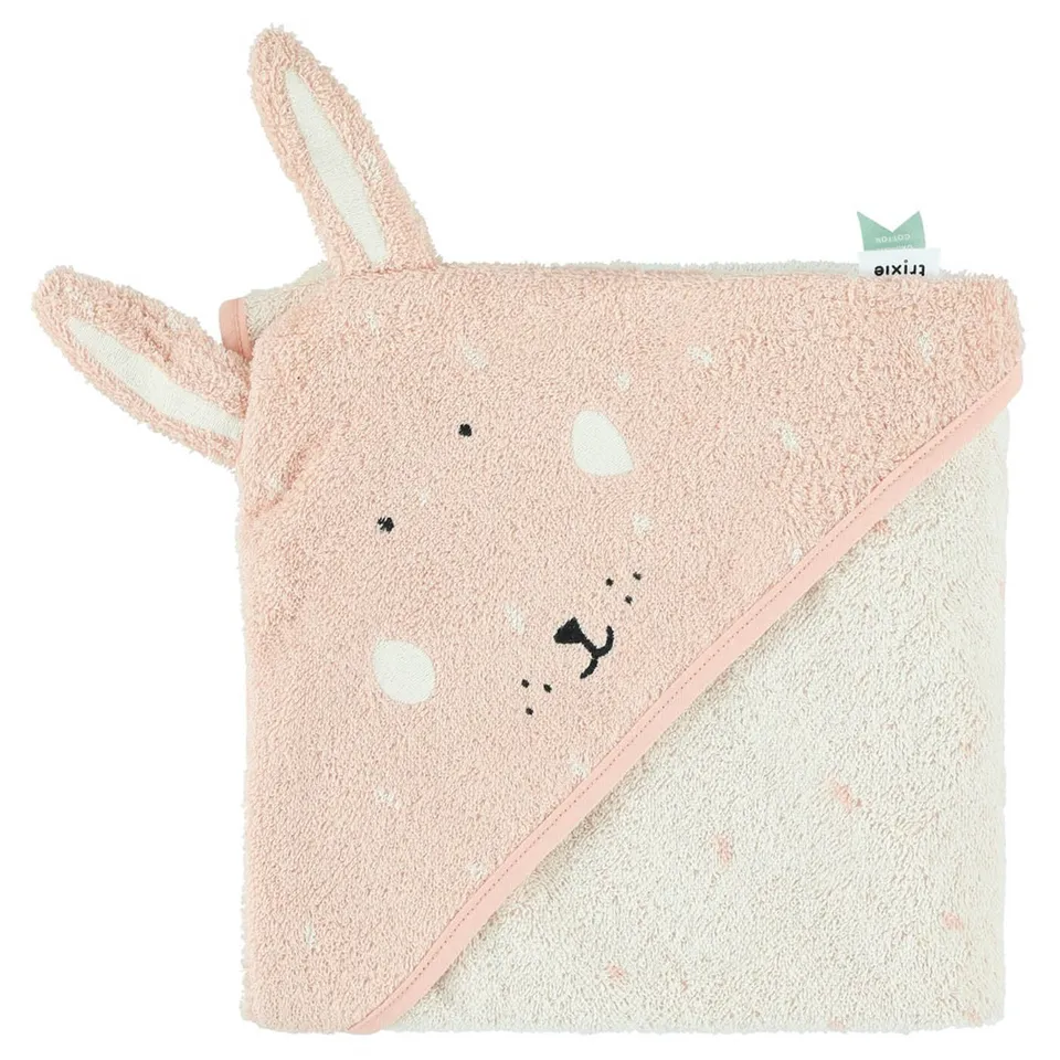 Trixie Baby Capes de bain 75x75 cm Mrs. Rabbit cape de bain coton bio