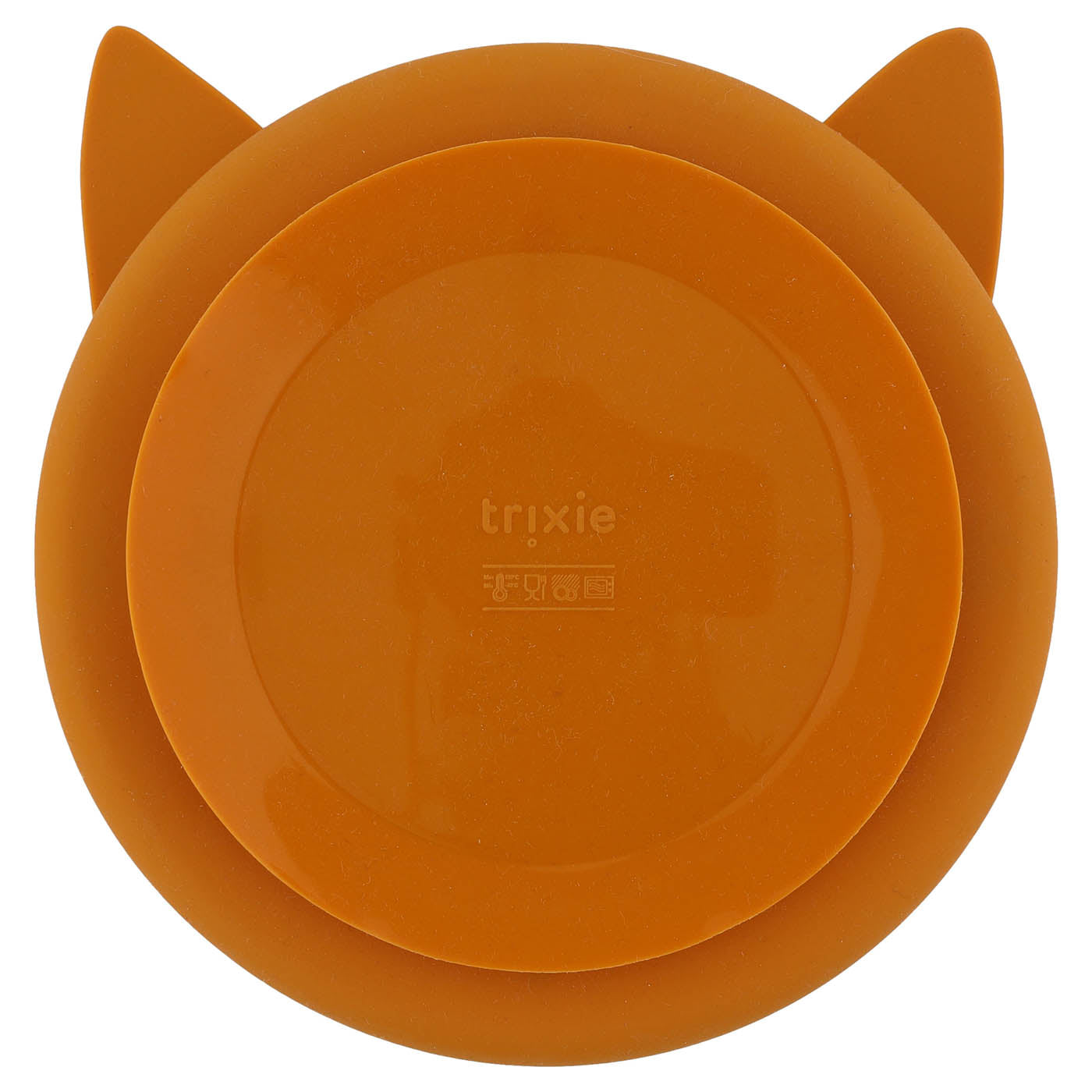 Trixie Baby Vaisselle Assiette avec ventouse en silicone et compartiments Mr. Fox