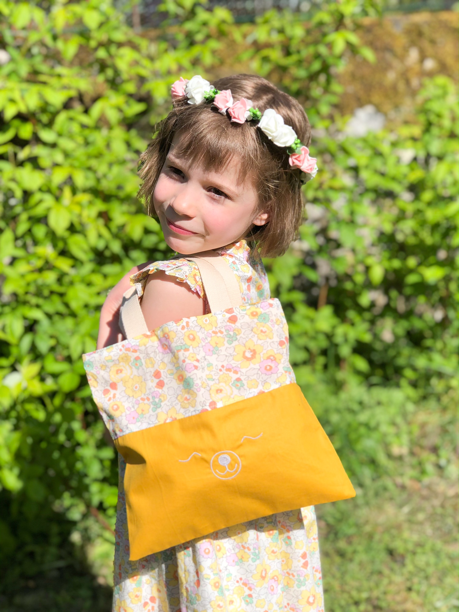 Rose et rêves dorés Coffrets cadeaux Collection goûter au jardin duo ensoleillé robe et sac