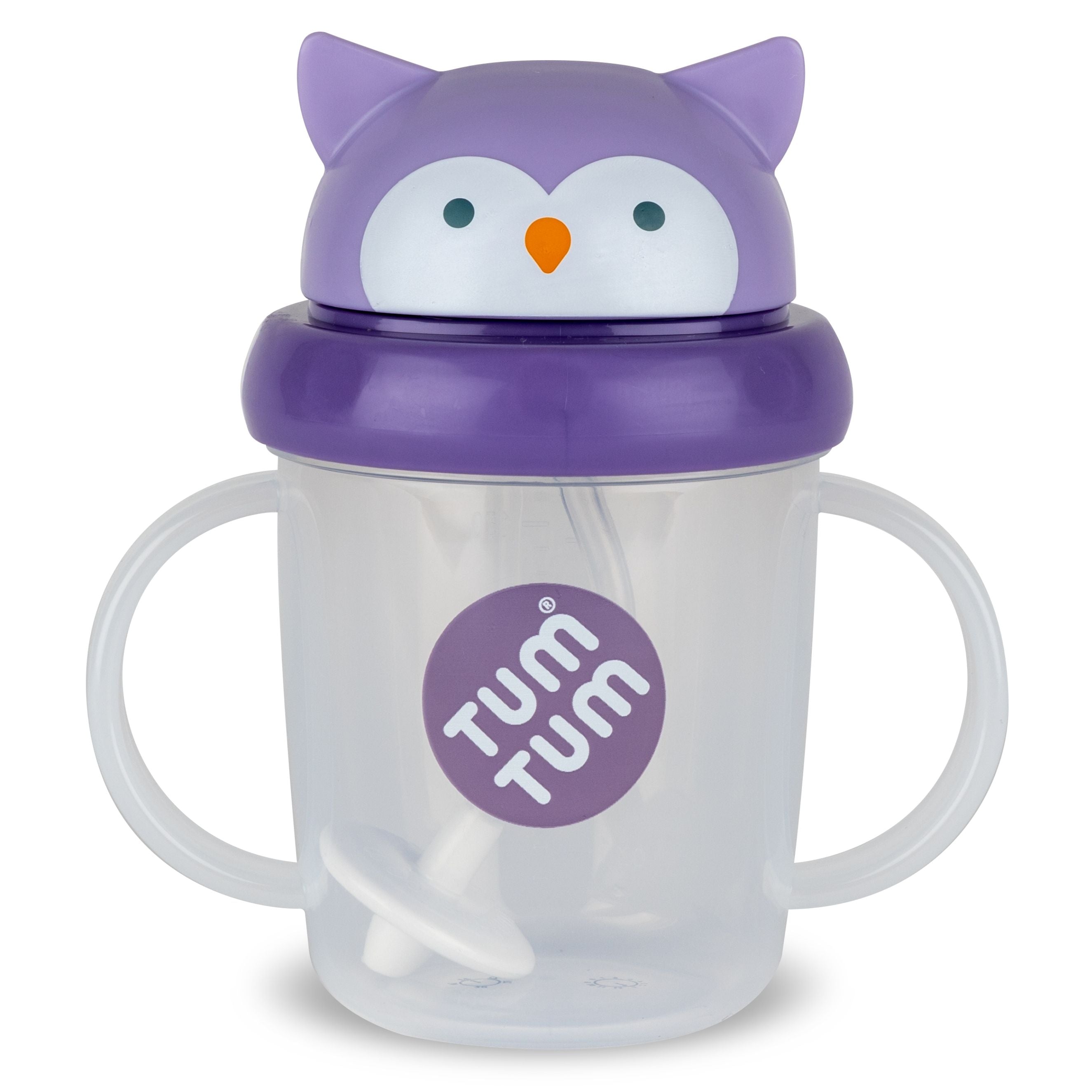Tum Tum Cups Tippy Up Sippy Cup Series 3 tasse 200 ml Olivia Owl à paille lestée