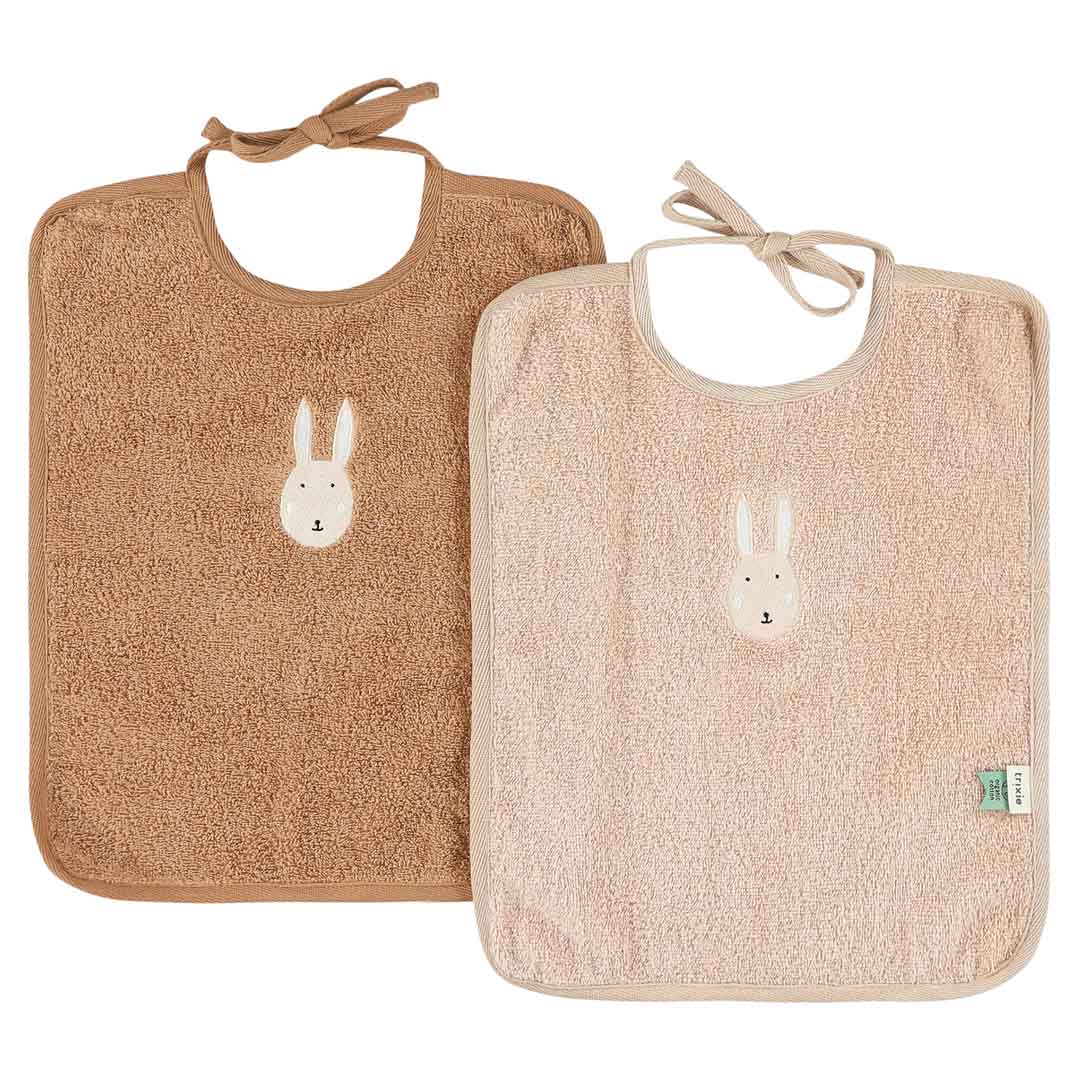 Trixie Baby Bavoirs Bavoir XL 2-pack mix Aura Rabbit coton bio