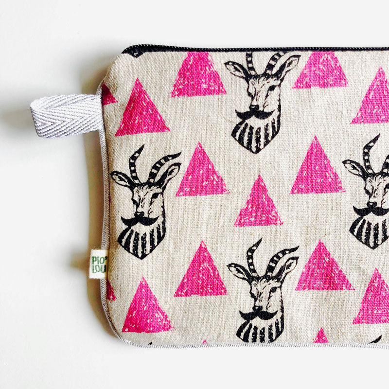 PIOLOU La Pochette La pochette rose loup argenté pochette PM