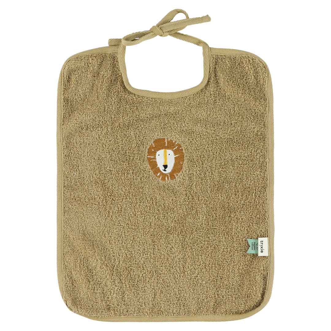 Trixie Baby Bavoirs Bavoir XL Aura Lion, lot de 2 en coton biologique