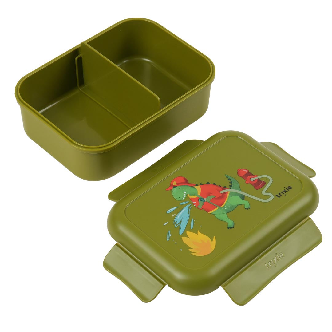 Trixie Baby Boîtes repas Boîte repas Fireman Mr. Dino avec clips étanche