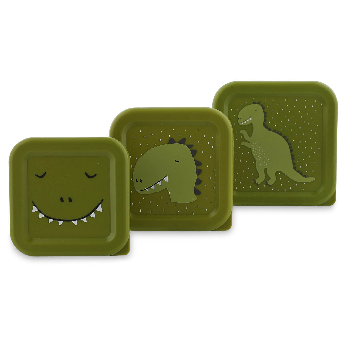 Trixie Baby Boîtes à goûter et boîtes repas Boîtes à goûter 3 pièces Mr. Dino