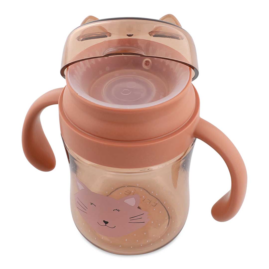 Trixie Baby Tasses et gobelets Gobelet 360° avec poignées Mrs. Cat anti-fuite