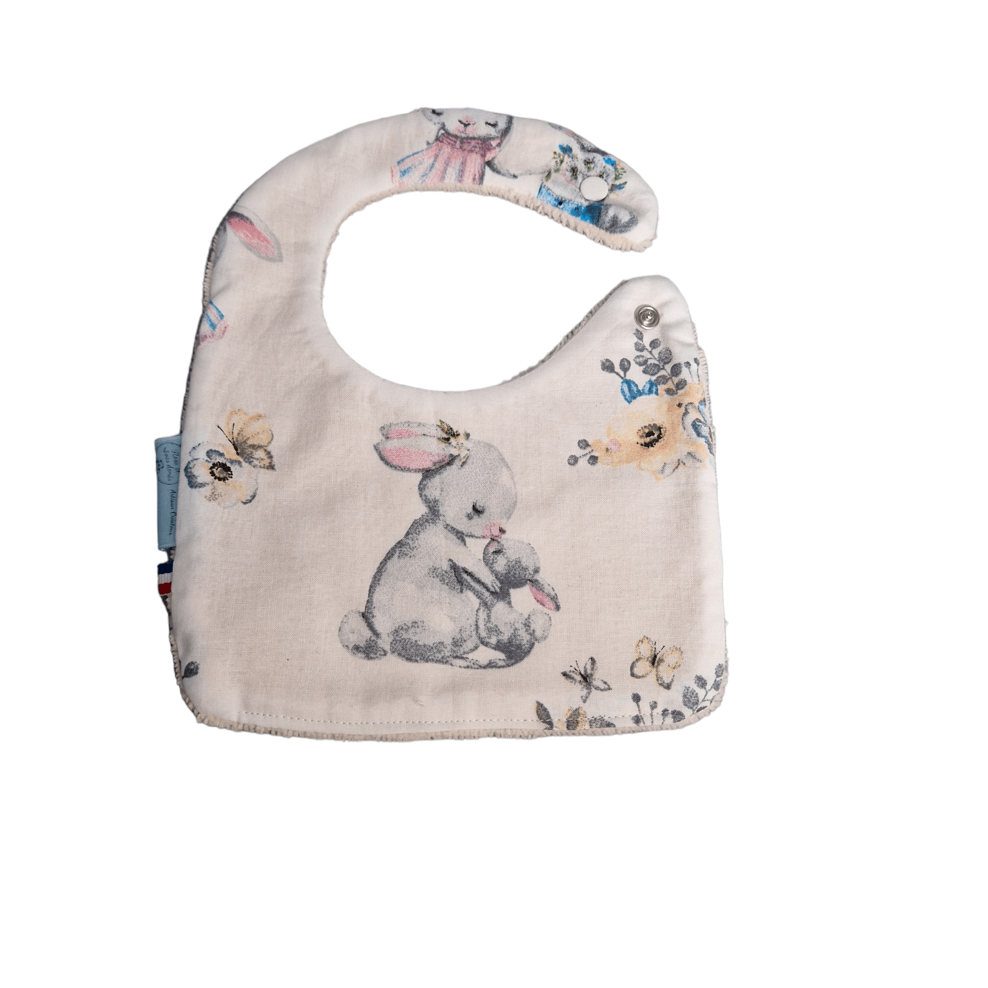 Rose et rêves dorés Bavoirs Bavoir pour bébé maman et bébé lapin bavoir bébé