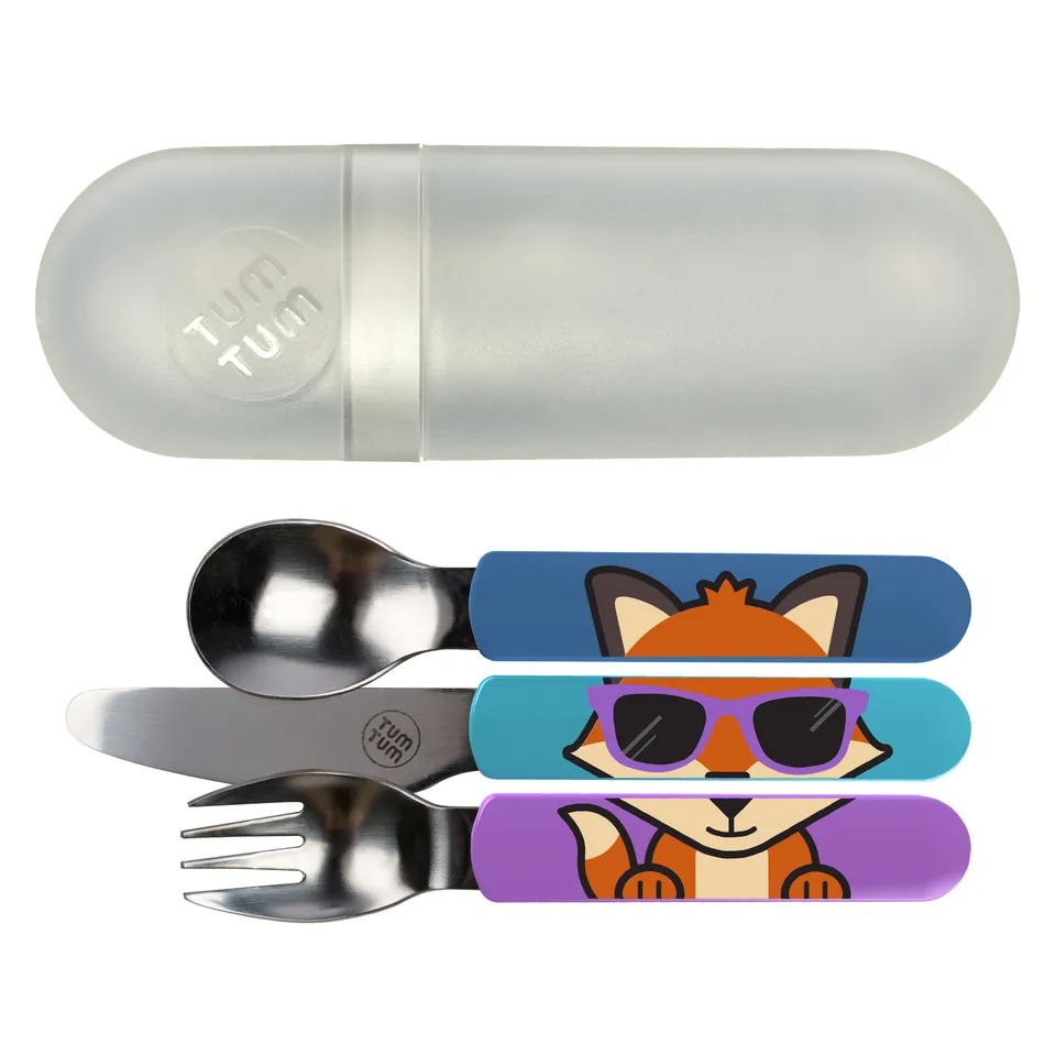 Tum Tum Cutlery Felicity Fox couverts enfant avec étui