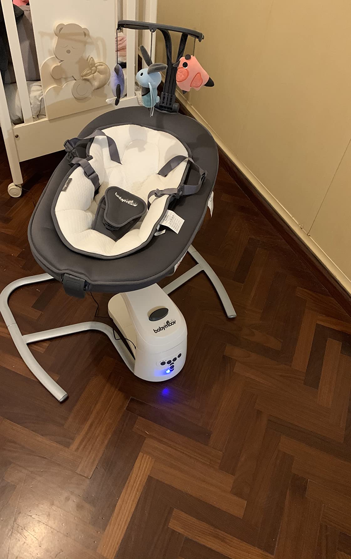 Babymoov Swoon Motion balancelle électrique Zinc avec assise rotative