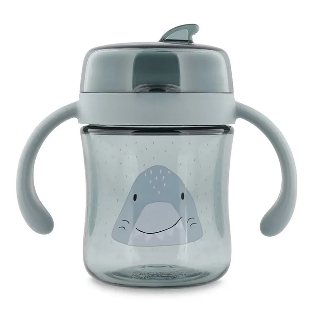 Trixie Baby Tasses et gobelets gobelet 360° Mr. Shark avec poignées anti-fuite