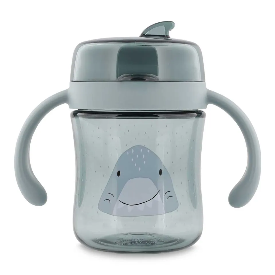 Trixie Baby Tasses et gobelets gobelet 360° Mr. Shark avec poignées anti-fuite