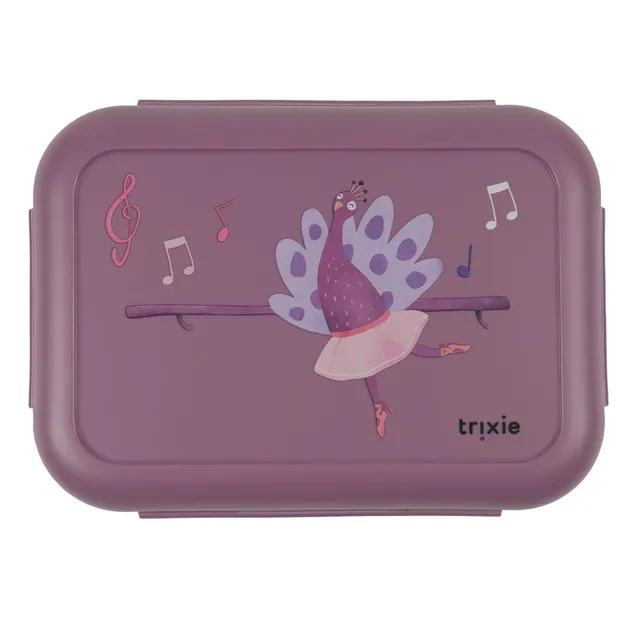 Trixie Baby Boîtes à goûter et boîtes repas Boîte repas avec clips Ballerina Mrs. Peacock étanche
