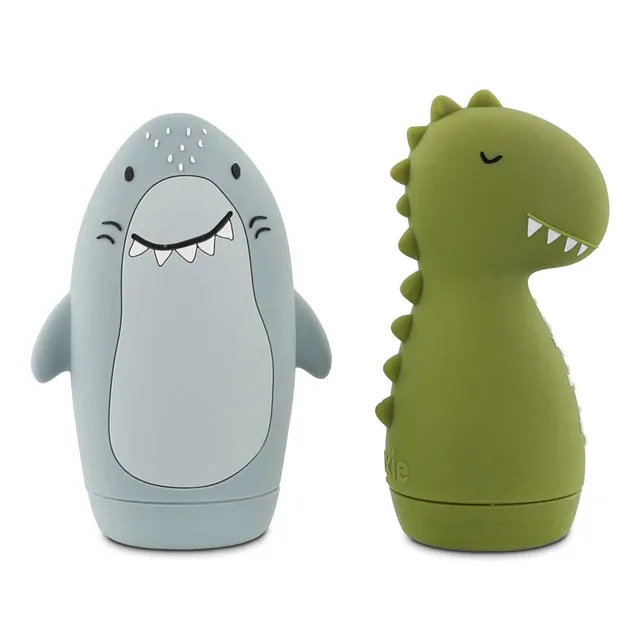 Trixie Baby Jouets de bain Jouets de bain aspergeur Mr. Shark & Mr. Dino
