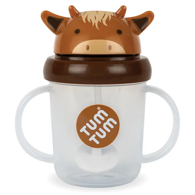 Tum Tum Cups Tippy Up Series 3 gobelet Clyde Cow 200 ml à paille lestée