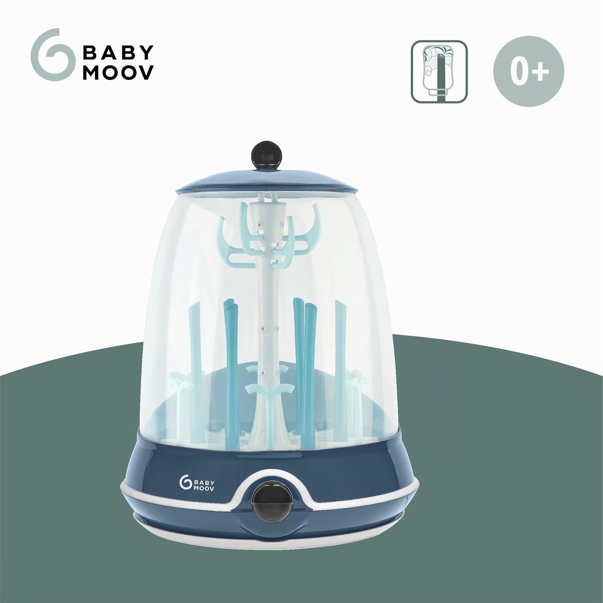 Babymoov Turbo Steam Plus stérilisateur vapeur 2 en 1 pour biberons