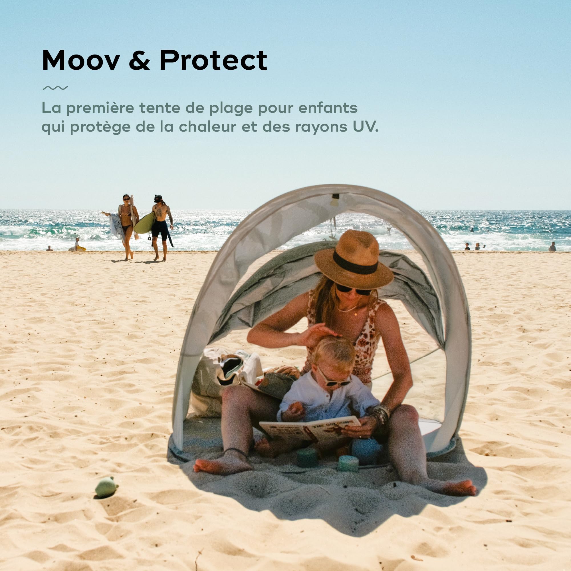 Babymoov Moov & Protect tente anti-UV bébé Green Lagoon UPF 50+