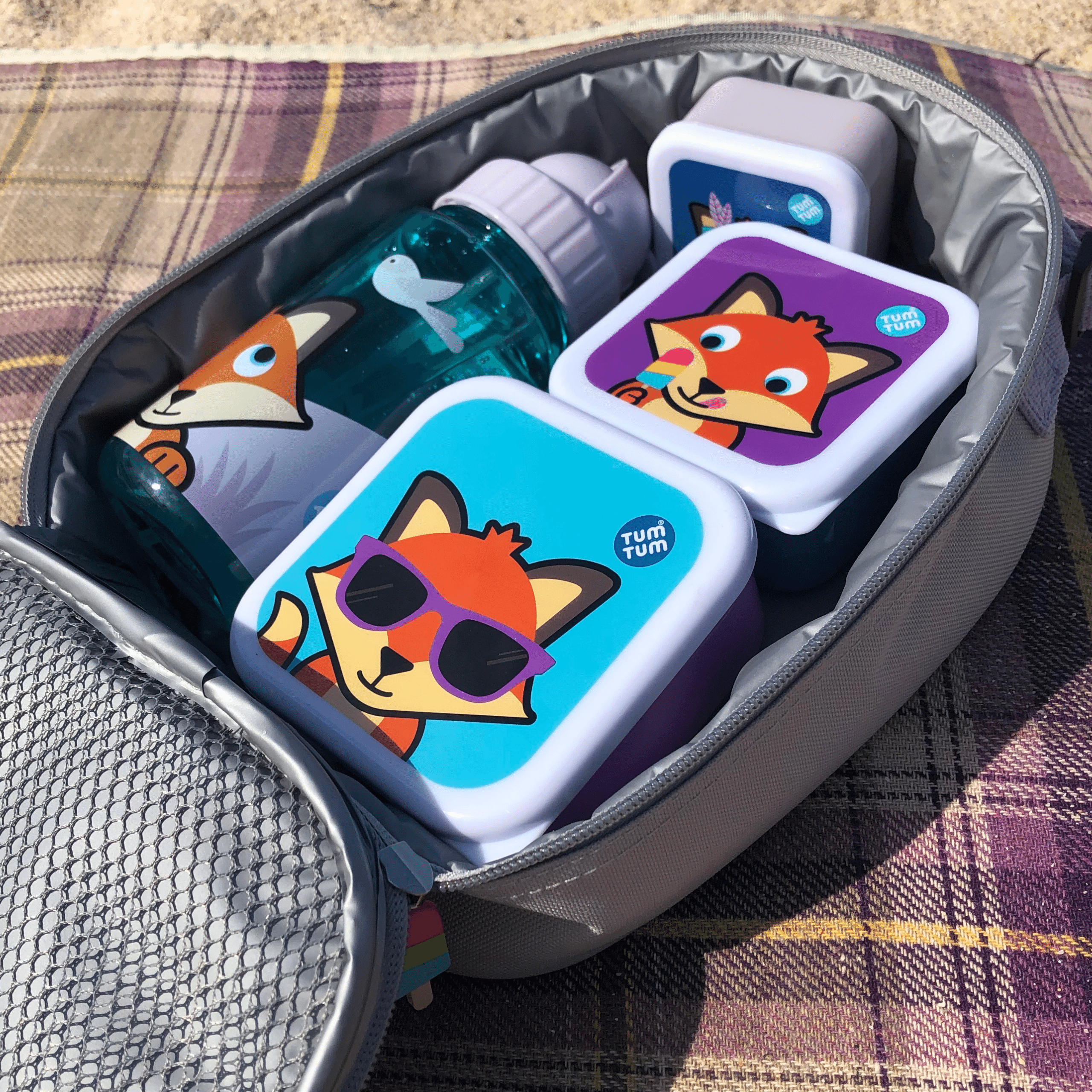 Tum Tum Lunch Boxes Felicity Fox boîtes à goûter enfant lot de 4