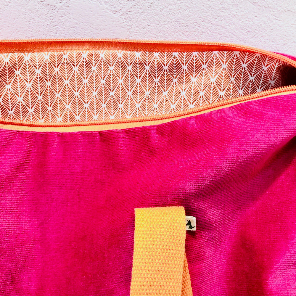 PIOLOU Le Sac sac polochon velours rose