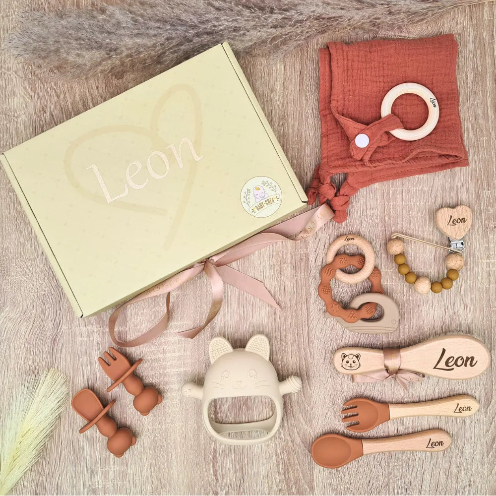 Baby-Crea Coffret naissance personnalisé Cadeau de naissance original et utile vert