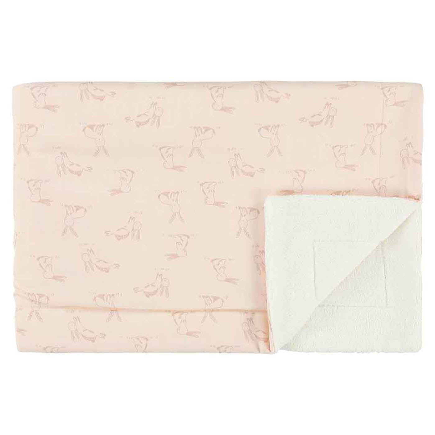 Trixie Baby Literie de bébé Couverture 75x100 cm Rosy Rabbit douce