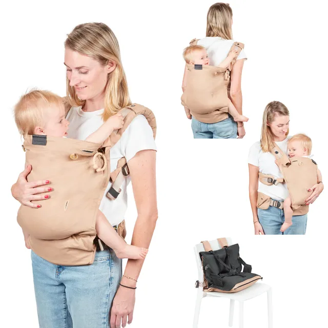 Babymoov Moov & Boost porte-bébé beige évolutif et réhausseur