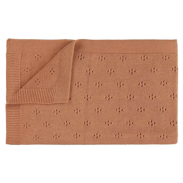 Trixie Baby Literie de bébé Plaid tricot 75x100 cm Canyon coton bio