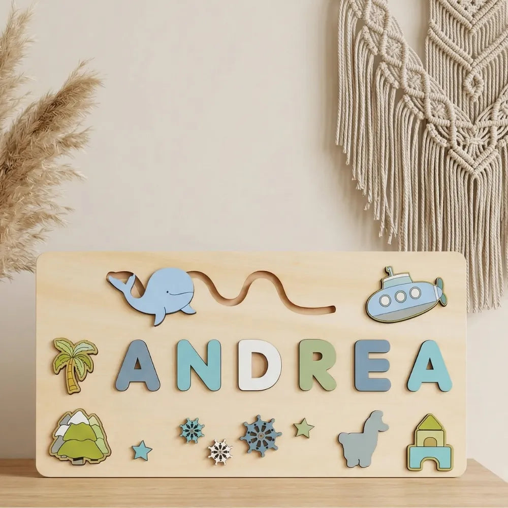 Baby-Crea Puzzle bébé en bois personnalisé Puzzle Bébé 1 An