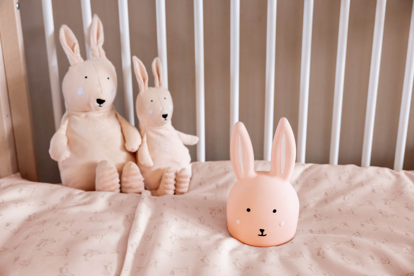 Trixie Baby Literie de bébé Rosy Rabbit housse de couette 100 x 140 cm coton