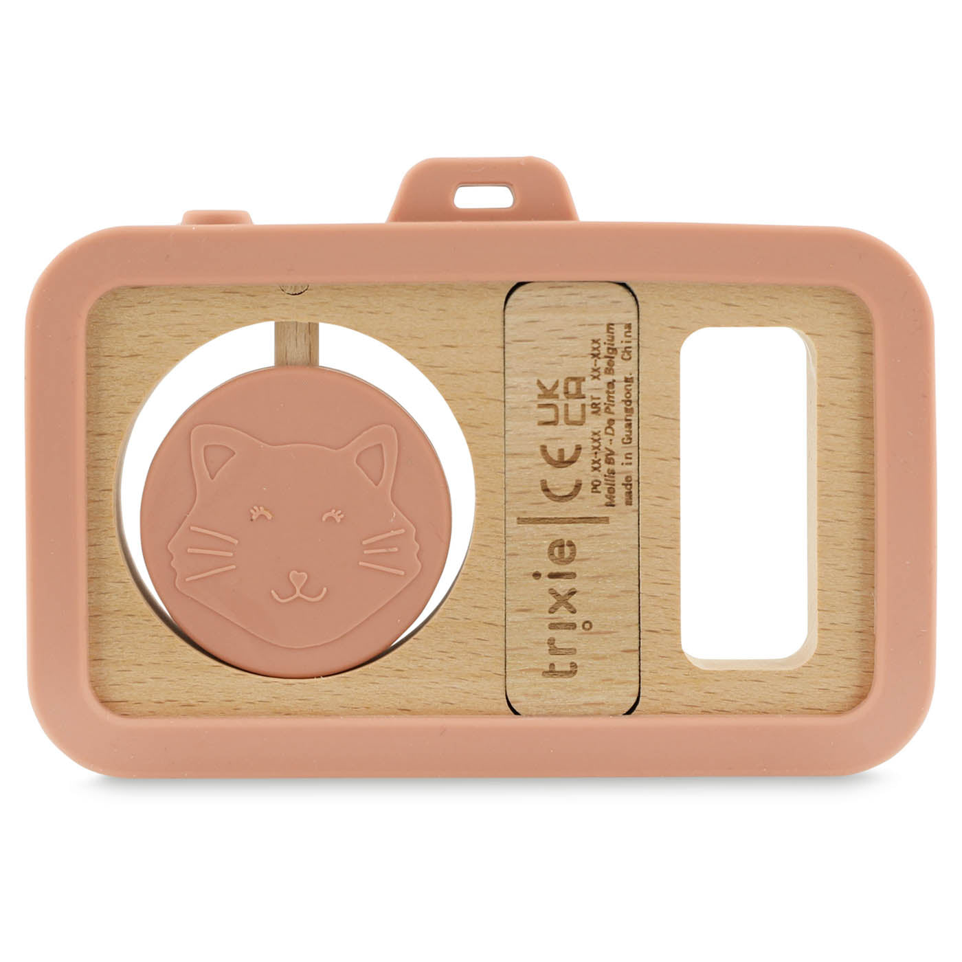 Trixie Baby Premiers jouets Mrs. Cat appareil photo bébé en silicone et bois