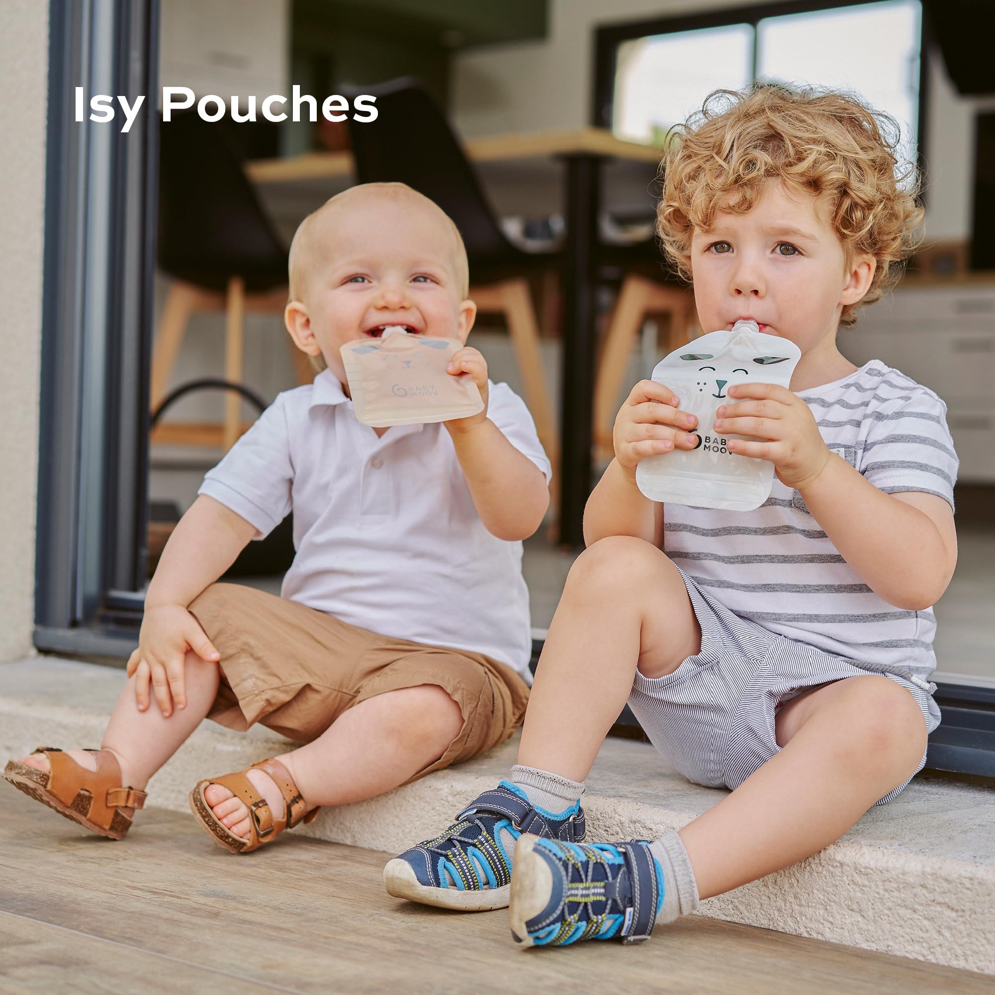 Babymoov Isy Babybols gourdes réutilisables 150 ml, lot de 20 sans BPA