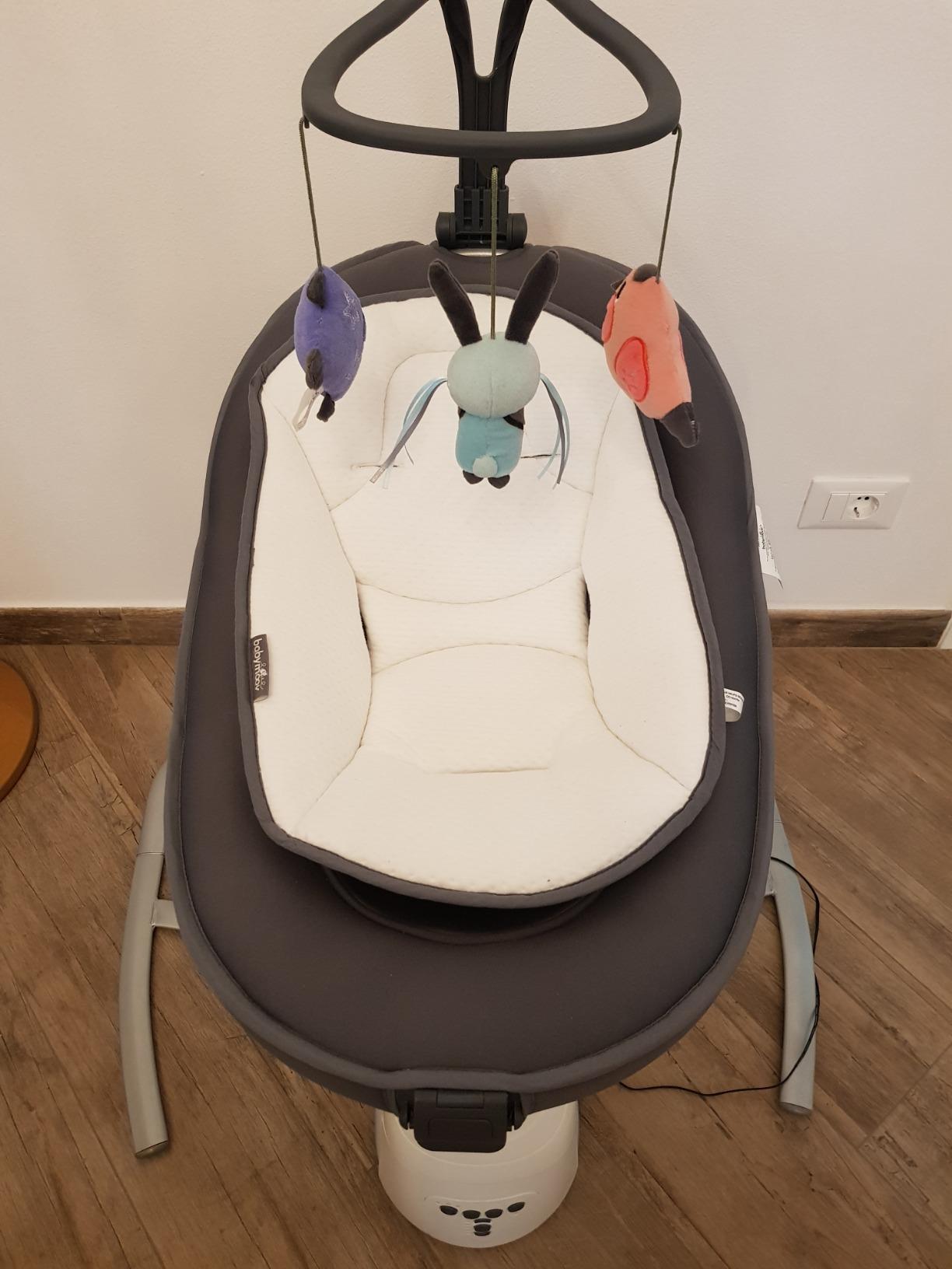Babymoov Swoon Motion balancelle électrique Zinc avec assise rotative