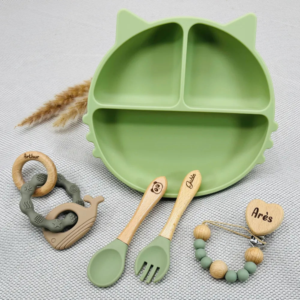 Baby-Crea Coffret naissance personnalisé Chat Dauphin Beige