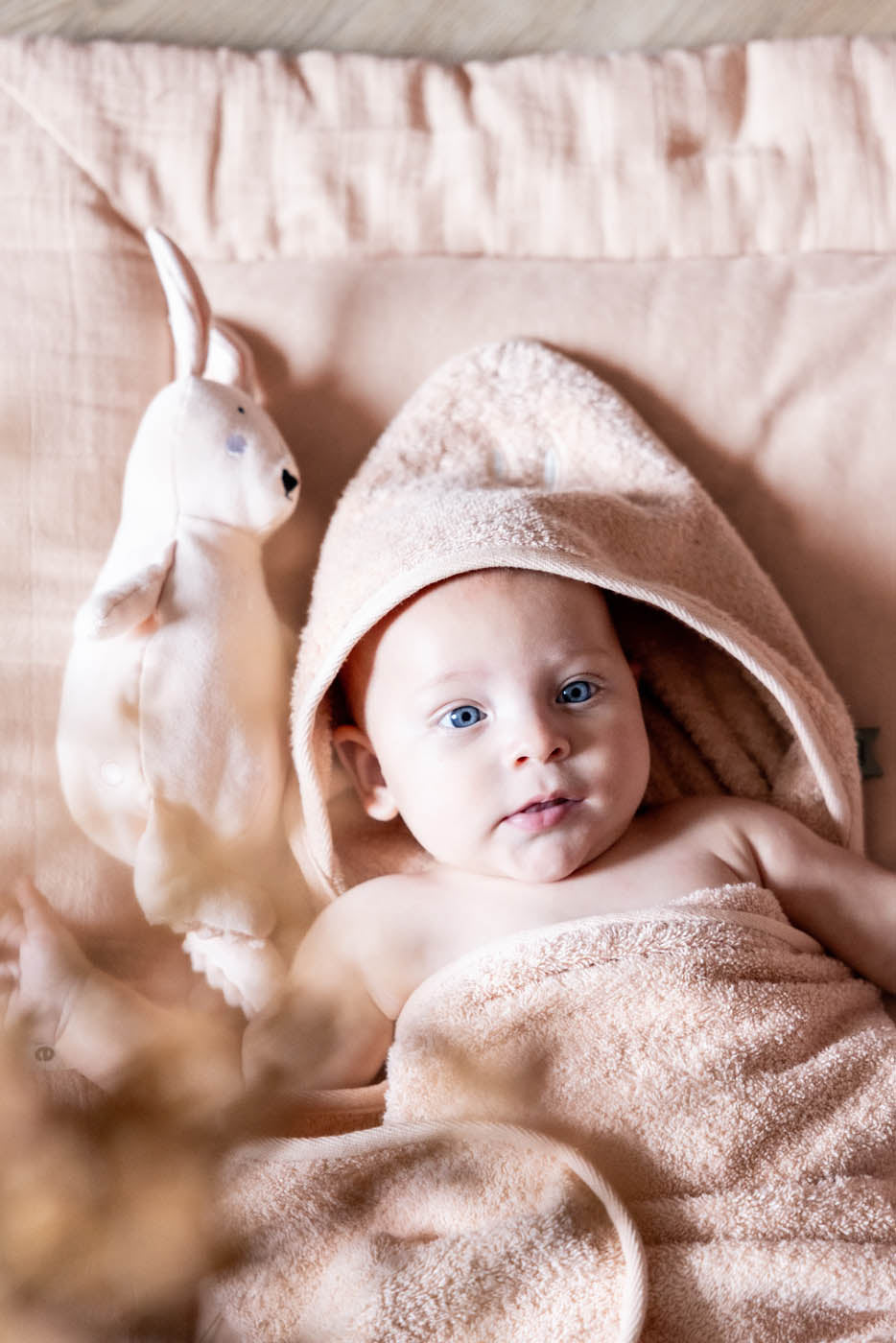 Trixie Baby Capes de bain Cape de bain 75x75cm Aura Rabbit, après-bain