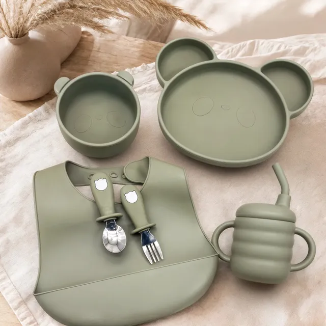 Baby-Crea Coffret naissance personnalisé set repas bébé 7 éléments
