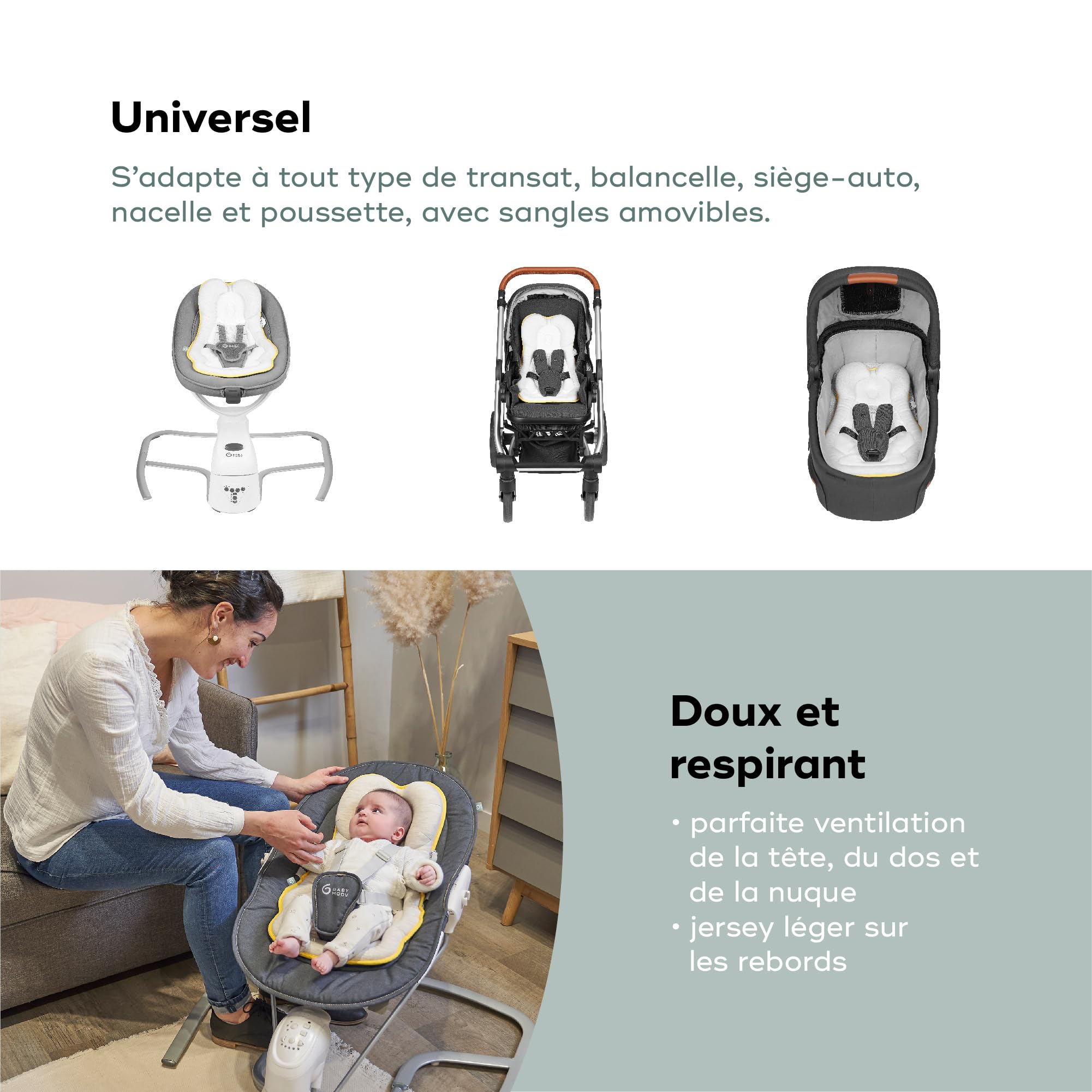 Babymoov Swoon Cosymorpho Fresh Smokey réducteur bébé universel