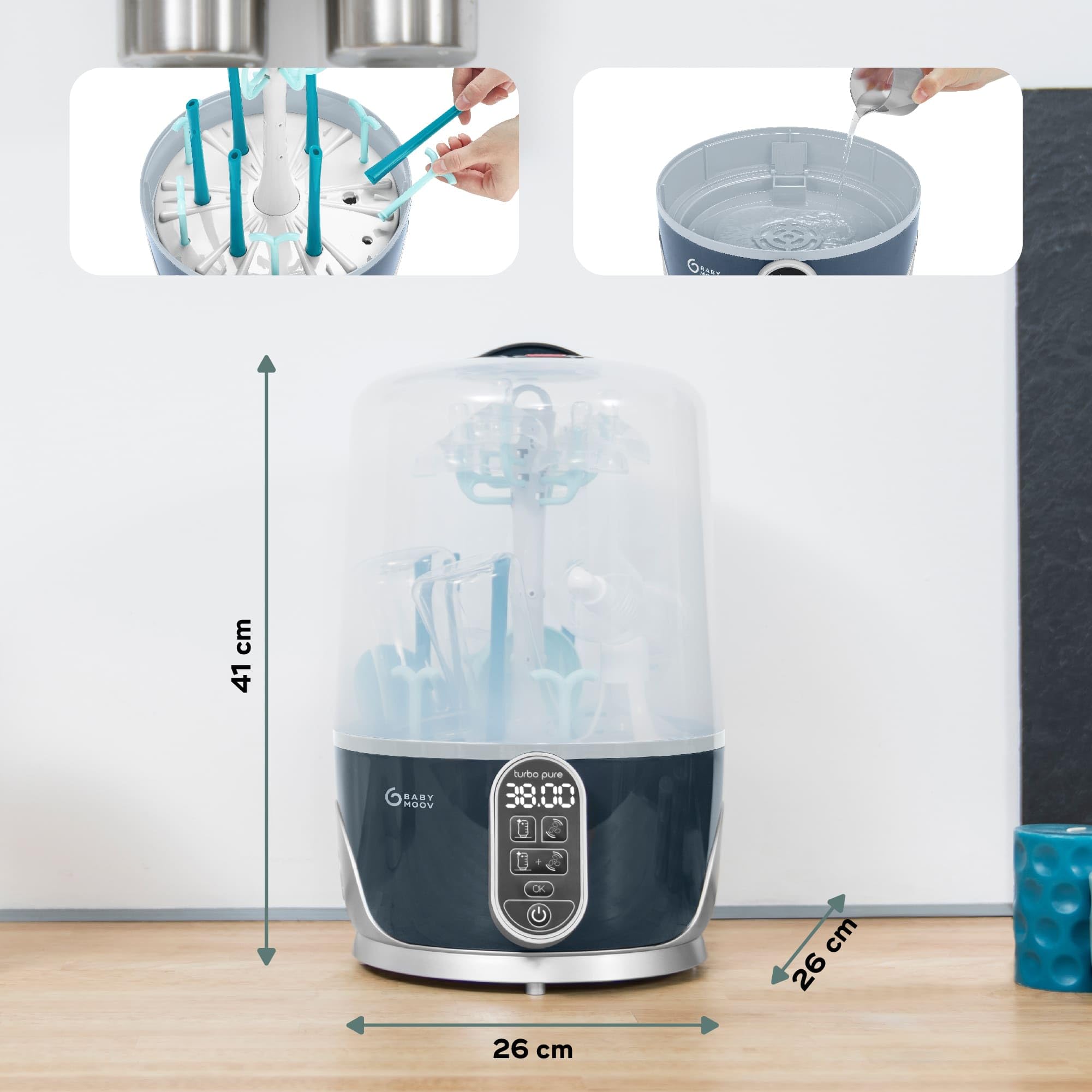 Babymoov Nutribaby Duo Meal Turbo Pure stérilisateur et sèche-biberon 5 en 1