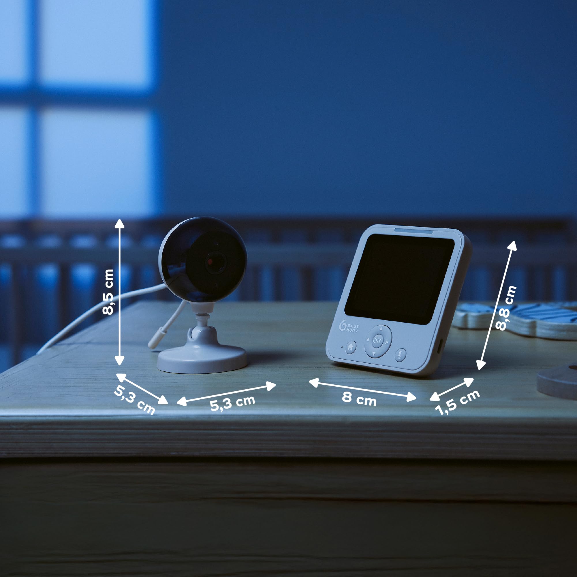 Babymoov YOO Start babyphone vidéo 300 m avec vision nocturne