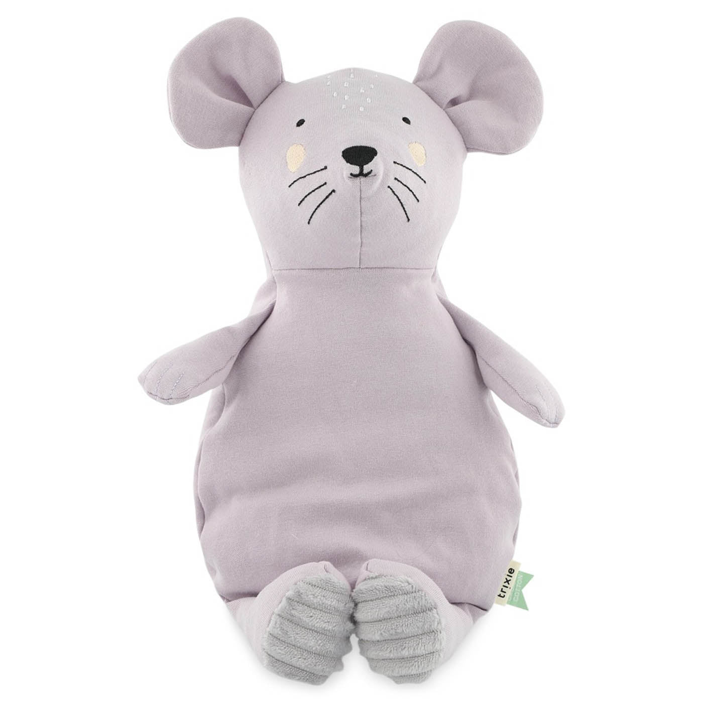 Trixie Baby Premiers jouets Peluche grande Mrs. Mouse coton bio
