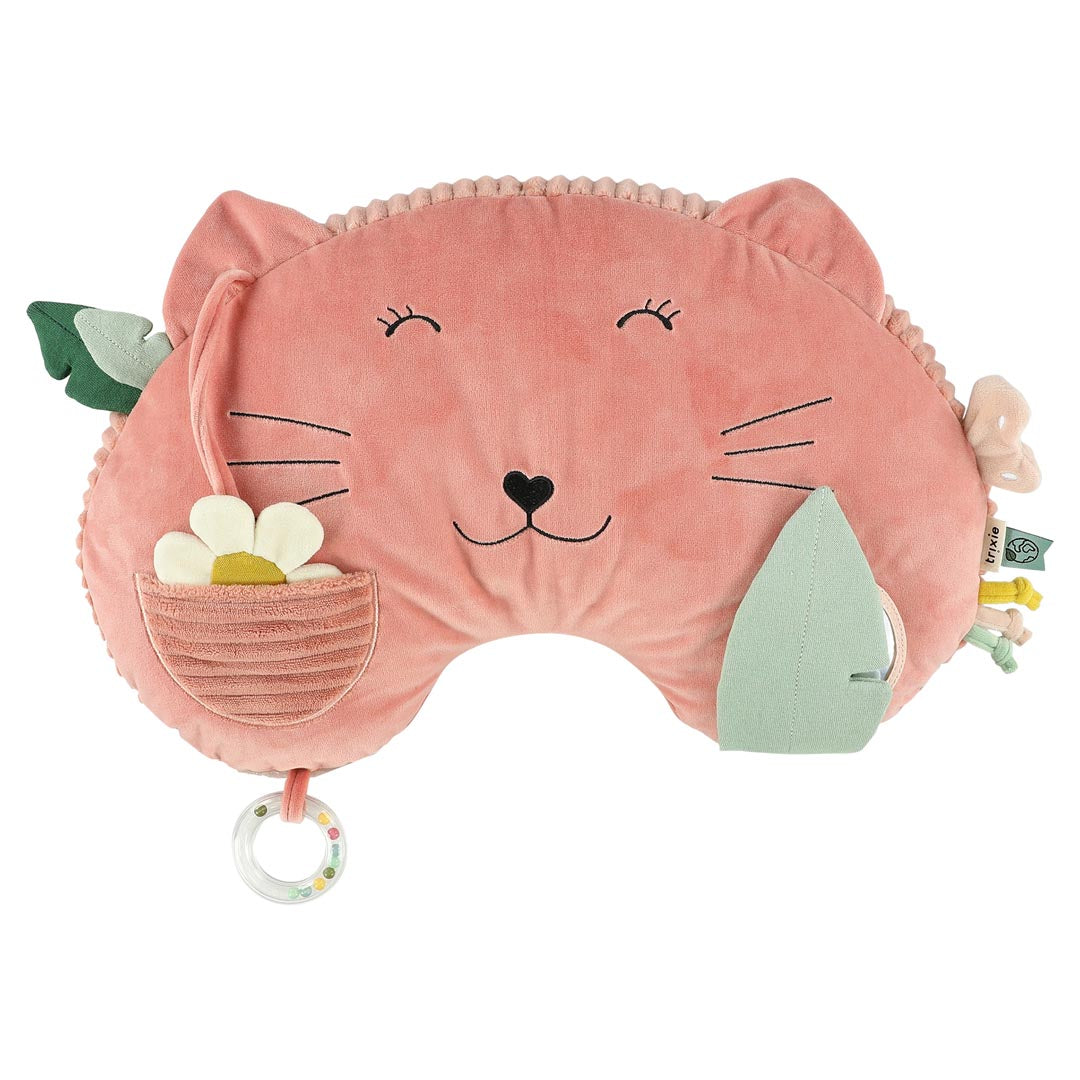 Trixie Baby Temps sur le ventre coussin d'activités Mrs. Cat