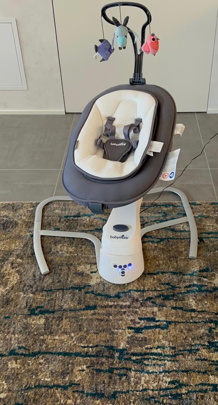 Babymoov Swoon Motion balancelle électrique Zinc avec assise rotative