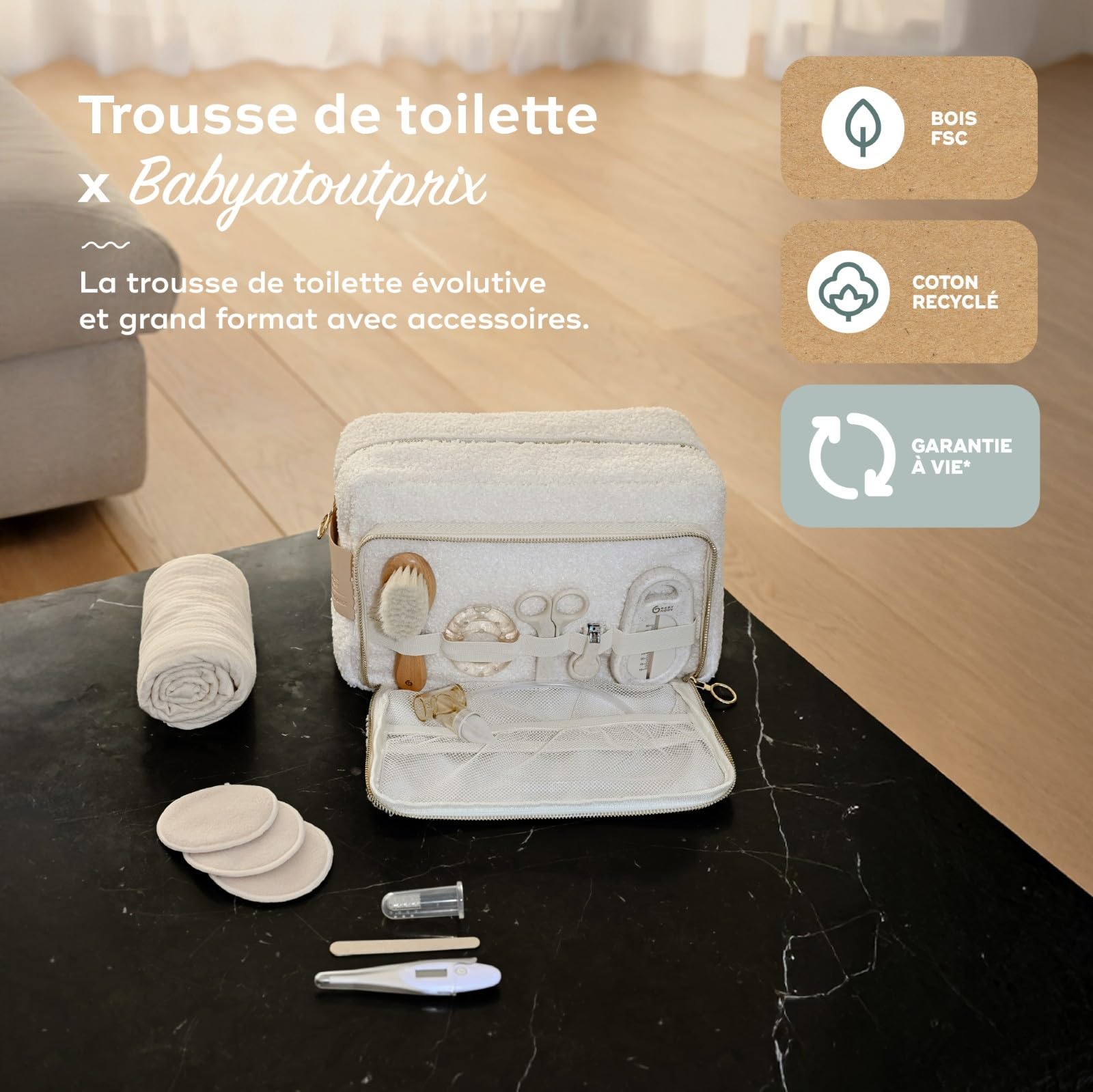 Babymoov Moov / Moov & trousse de soin bébé 11 accessoires beige 6 L