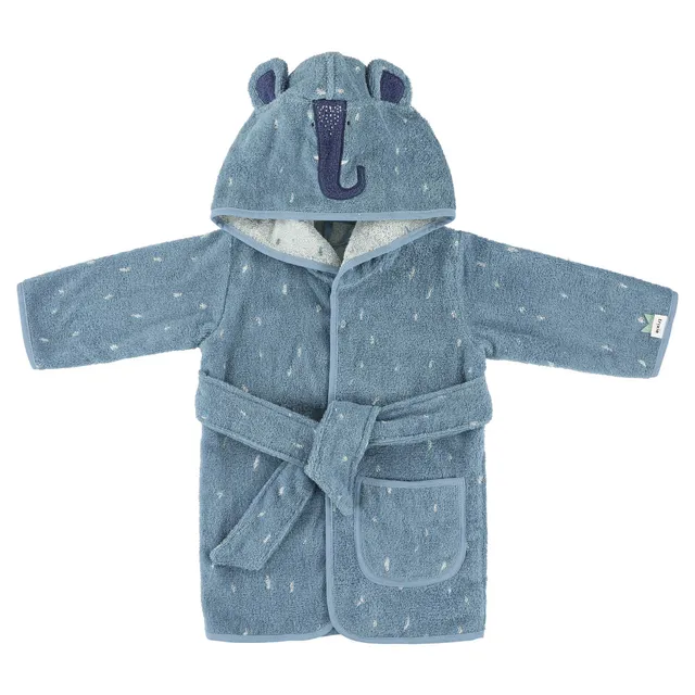 Trixie Baby Capes de bain Peignoir 1-2 ans Mrs. Elephant coton bio